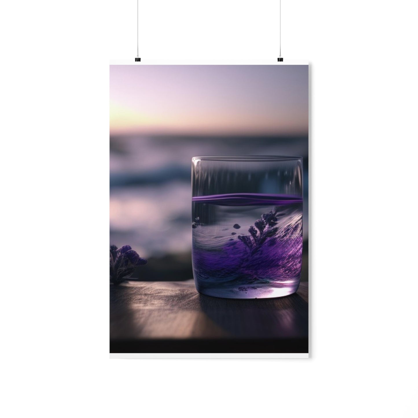 Premium Matte Vertical Posters Lavender in a vase 4