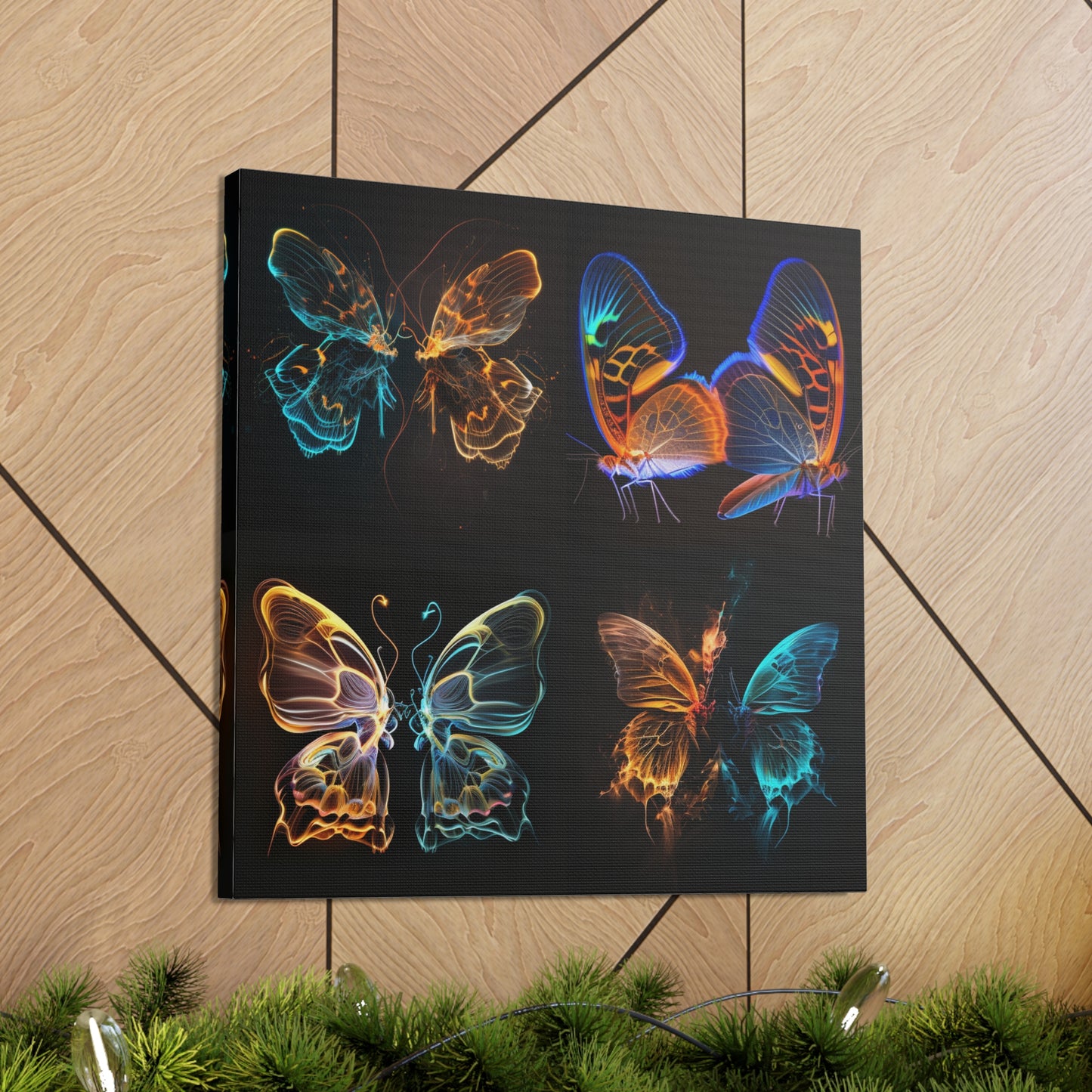 Canvas Gallery Wraps Neon Glo Butterfly 5