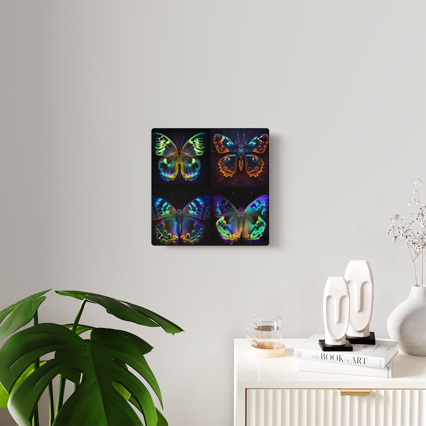 Acrylic Wall Art Panels Neon Hue Butterfly 5