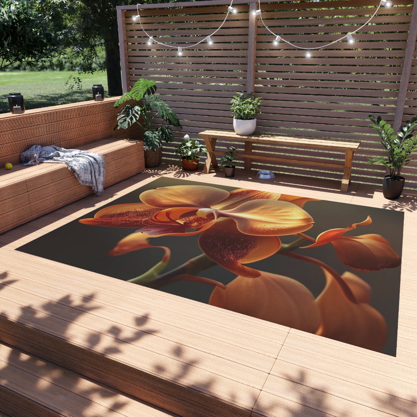 Outdoor Rug  Orange Orchid 1