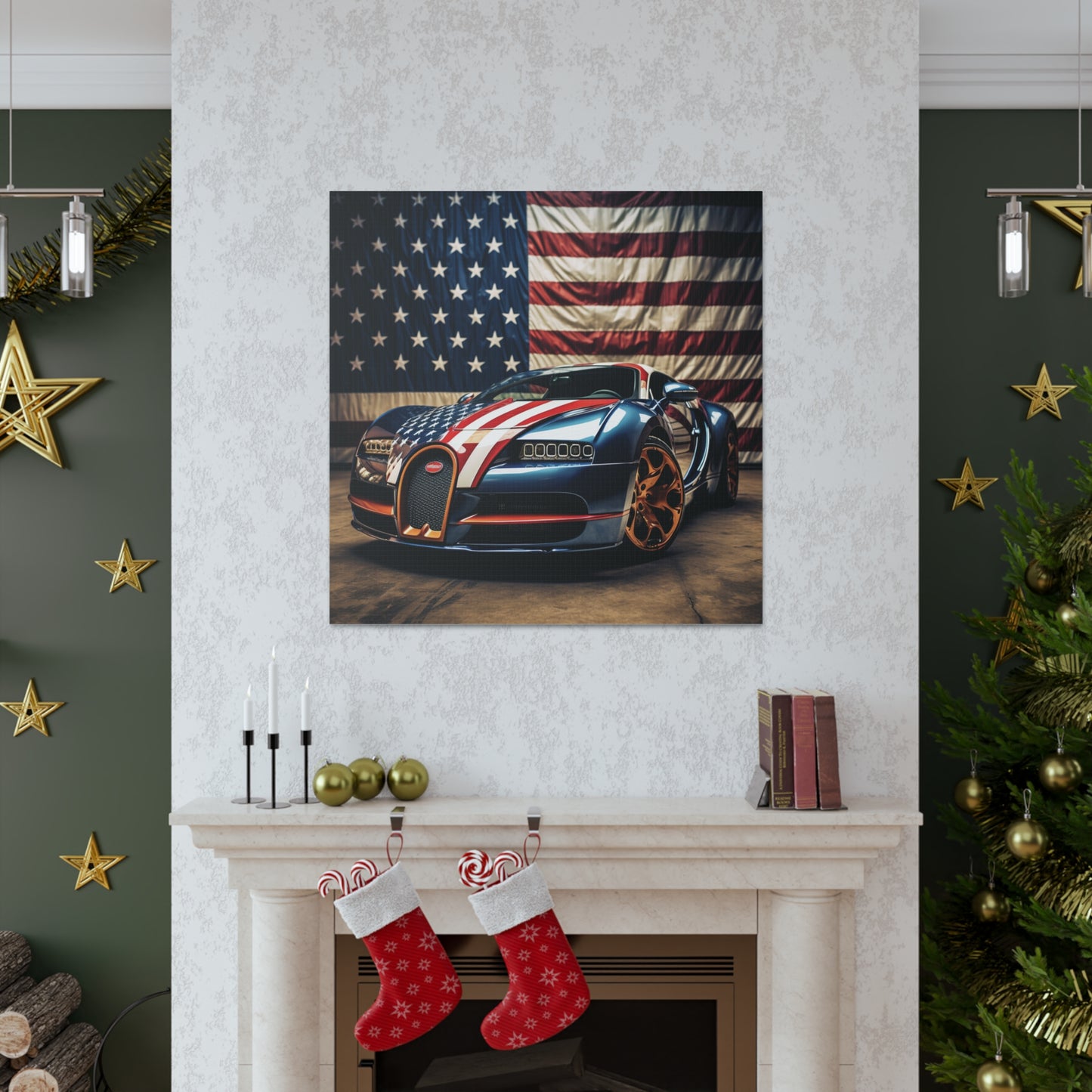 Canvas Gallery Wraps Bugatti Flag American 4