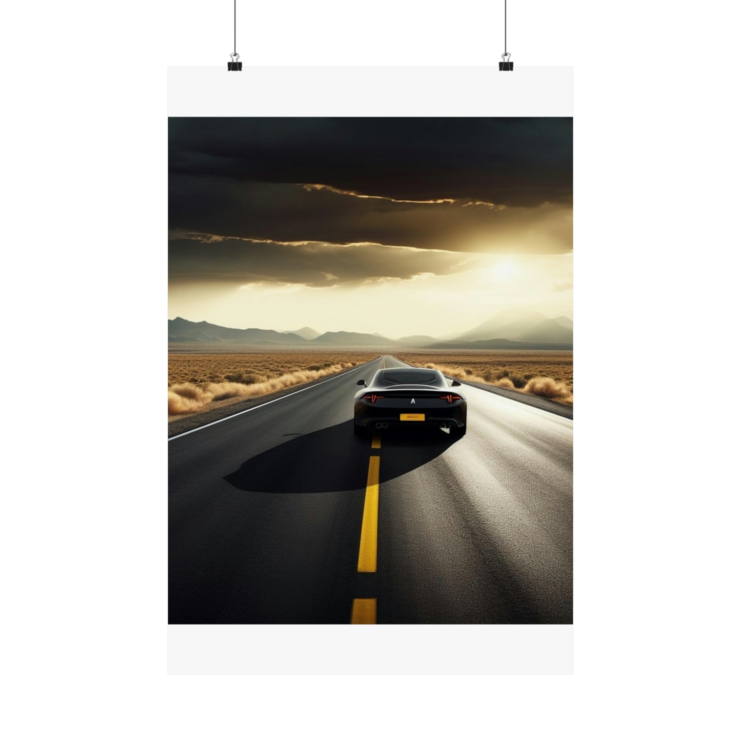 Premium Matte Vertical Posters Ferrari Road 1