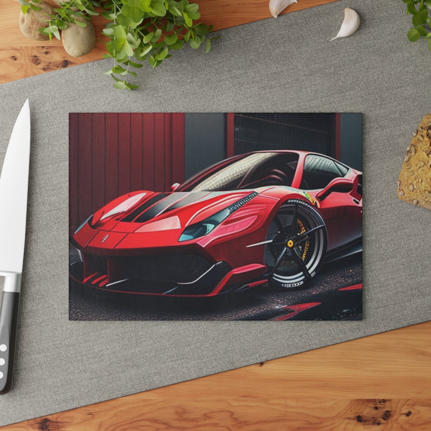 Glass Cutting Board Ferrari Hyper 1