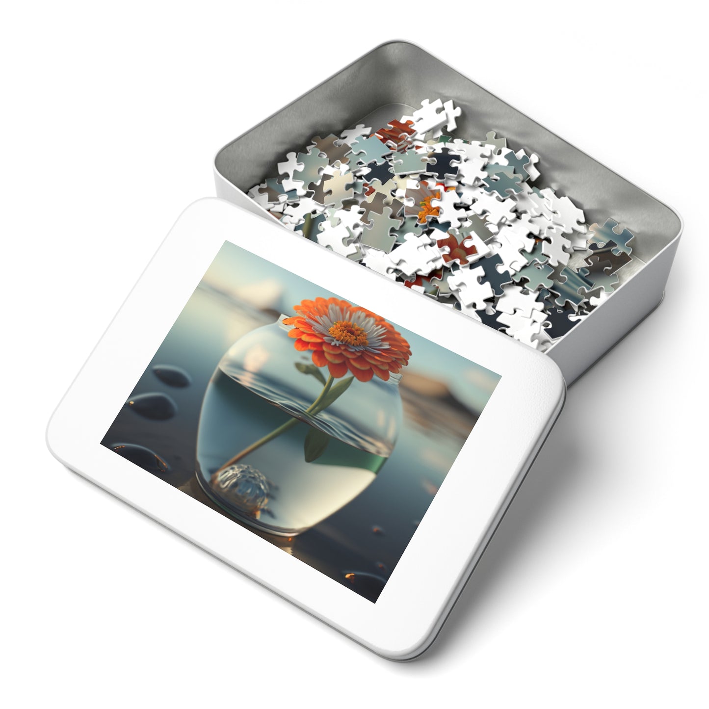 Jigsaw Puzzle (30, 110, 252, 500,1000-Piece) Orange Zinnia 3
