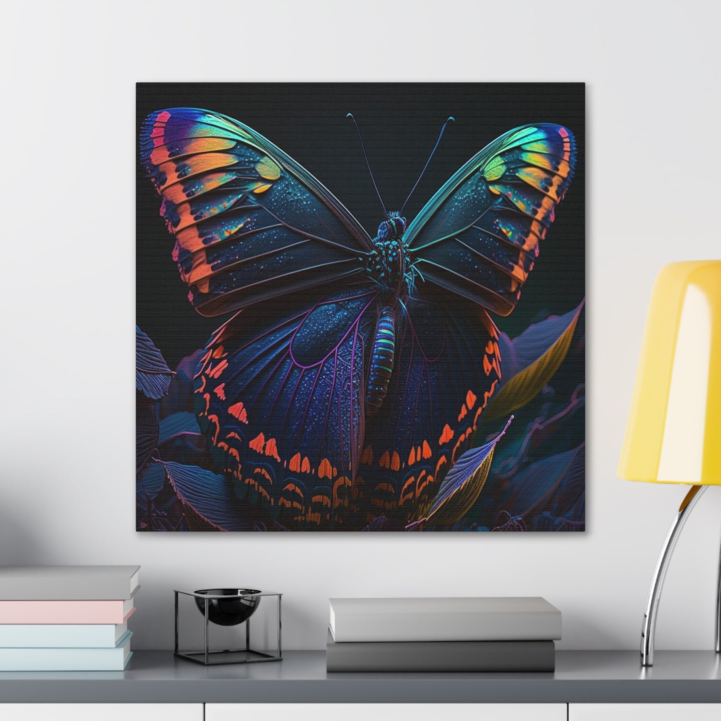 Canvas Gallery Wraps Hue Neon Butterfly 3