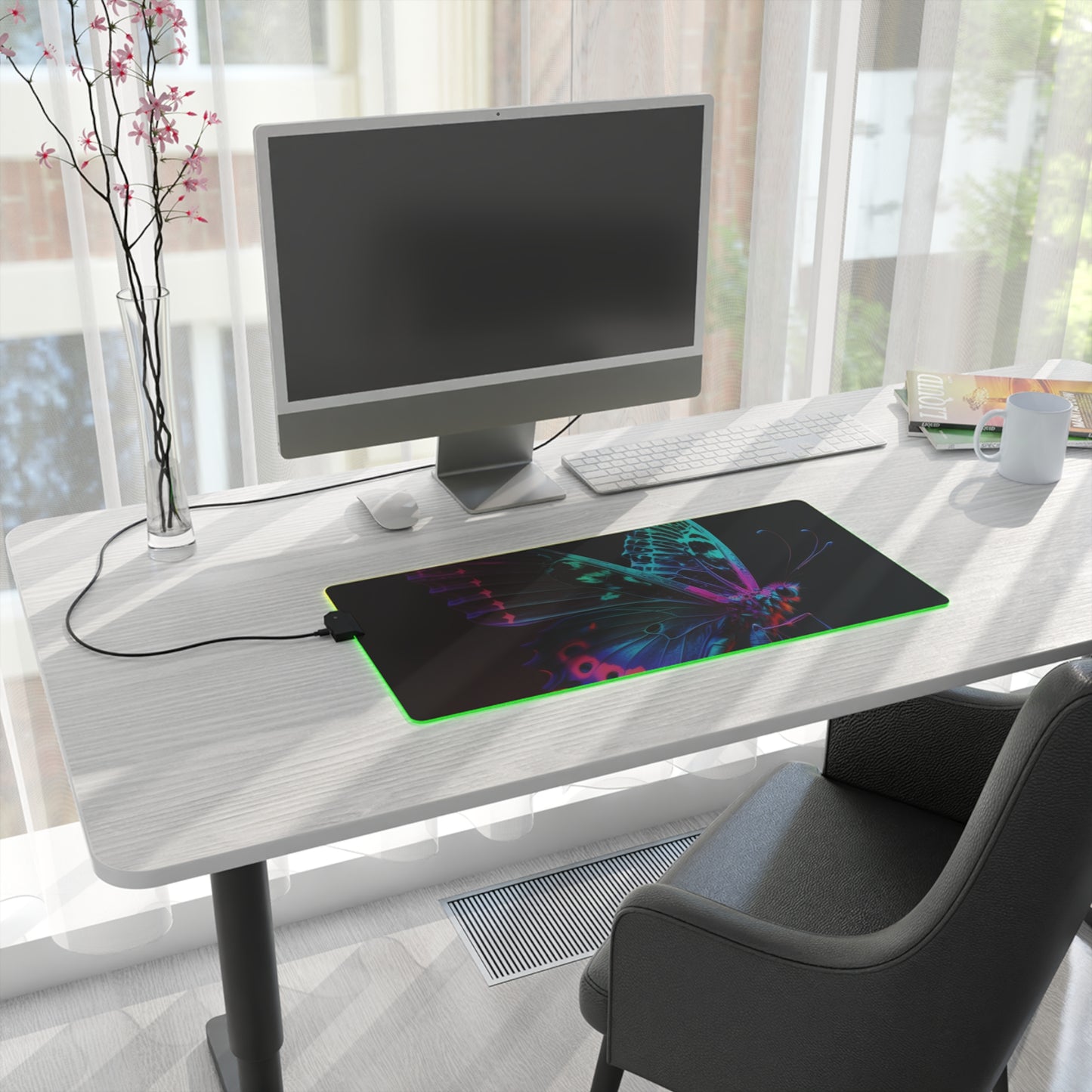 LED Gaming Mouse Pad Raw Hyper Color Butterfly 1