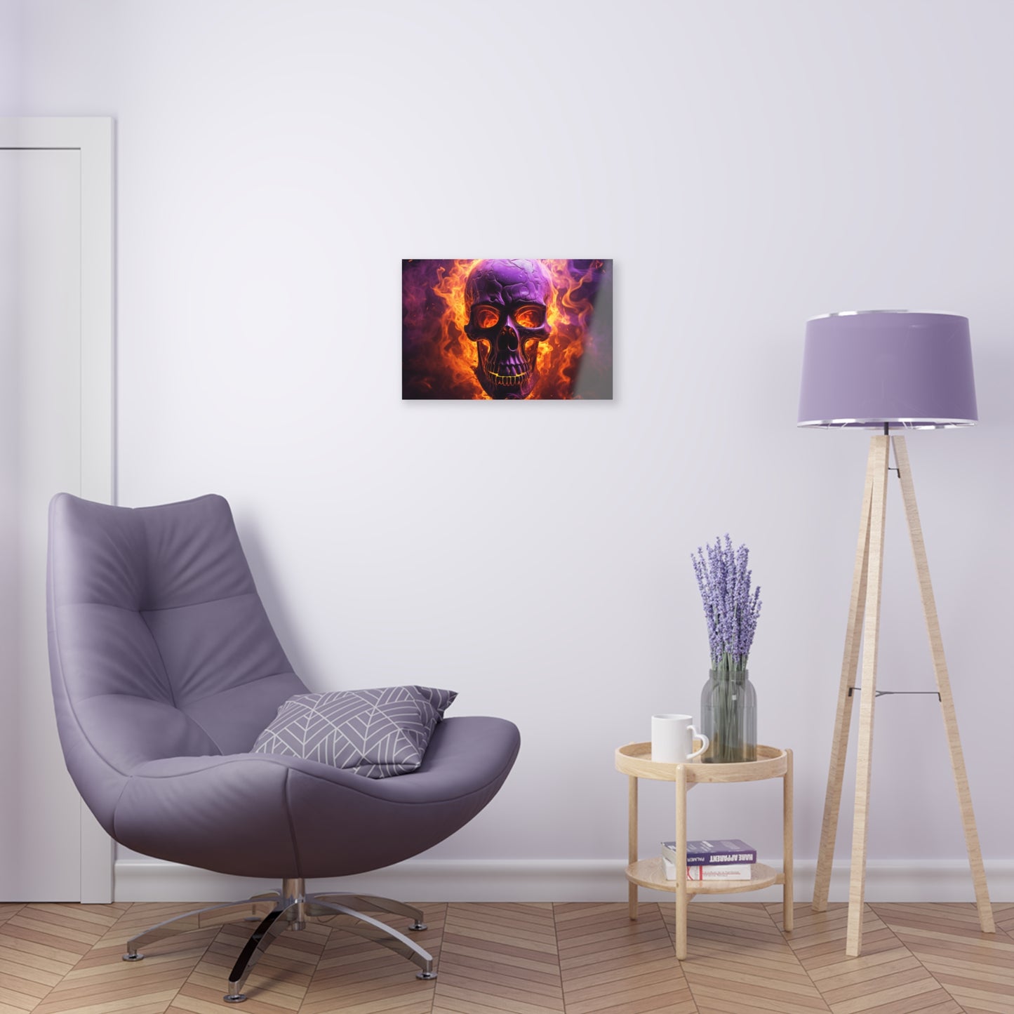 Acrylic Prints Skull Flames 3