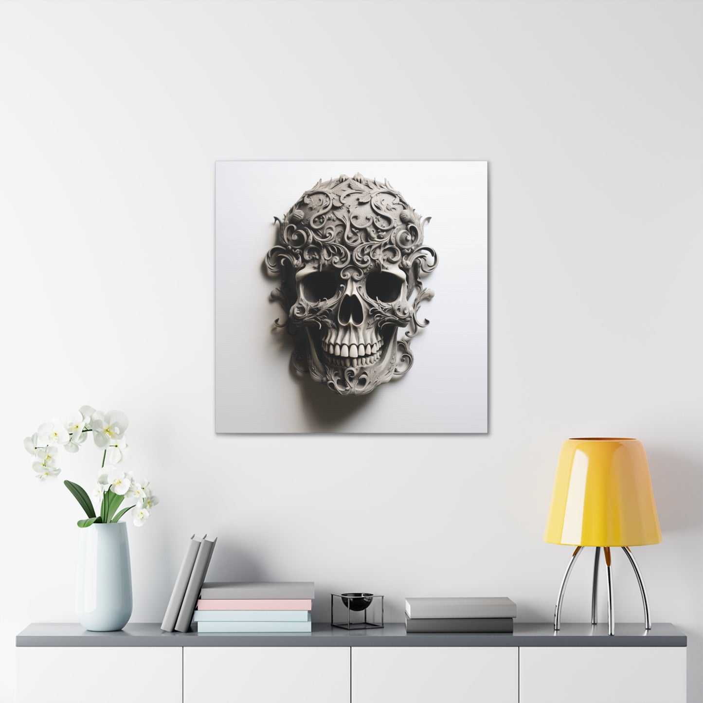 Canvas Gallery Wraps Skull Treble Clef 2