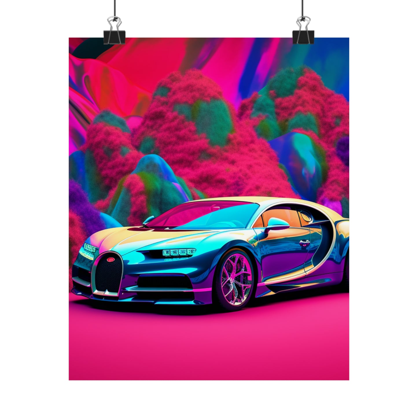 Premium Matte Vertical Posters Florescent Bugatti Flair 4