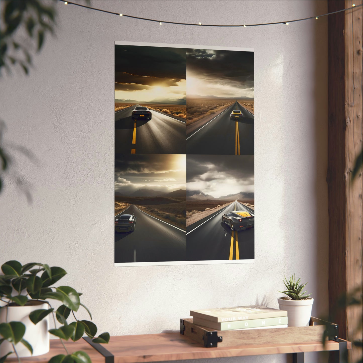 Premium Matte Vertical Posters Ferrari Road 5