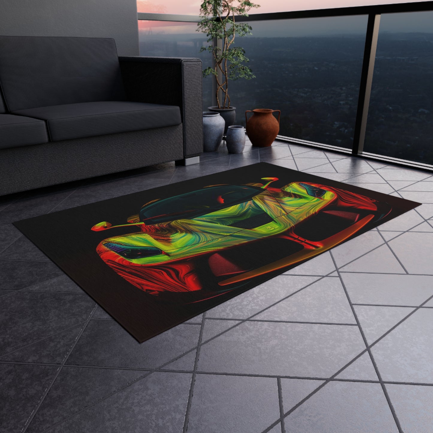 Outdoor Rug  Ferrari Neon 1