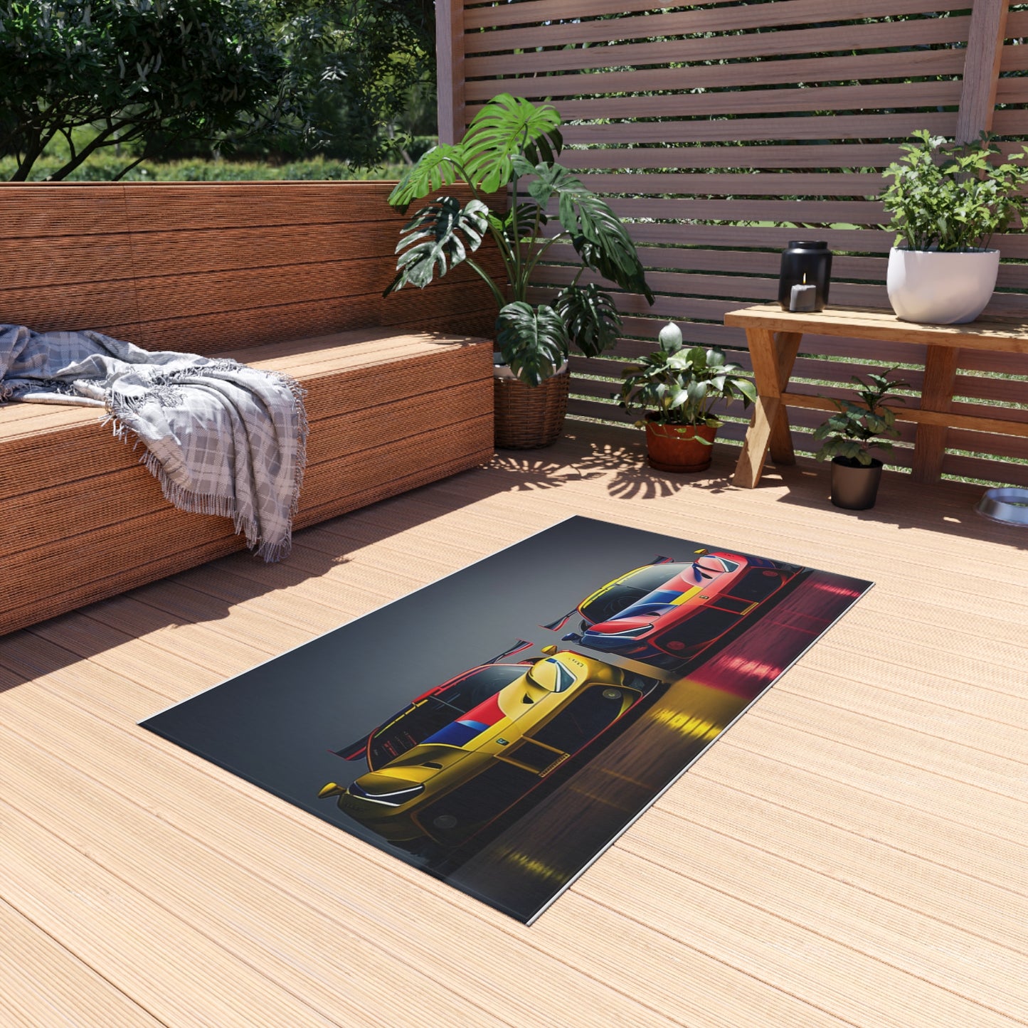 Outdoor Rug  Ferrari Red Blue 1