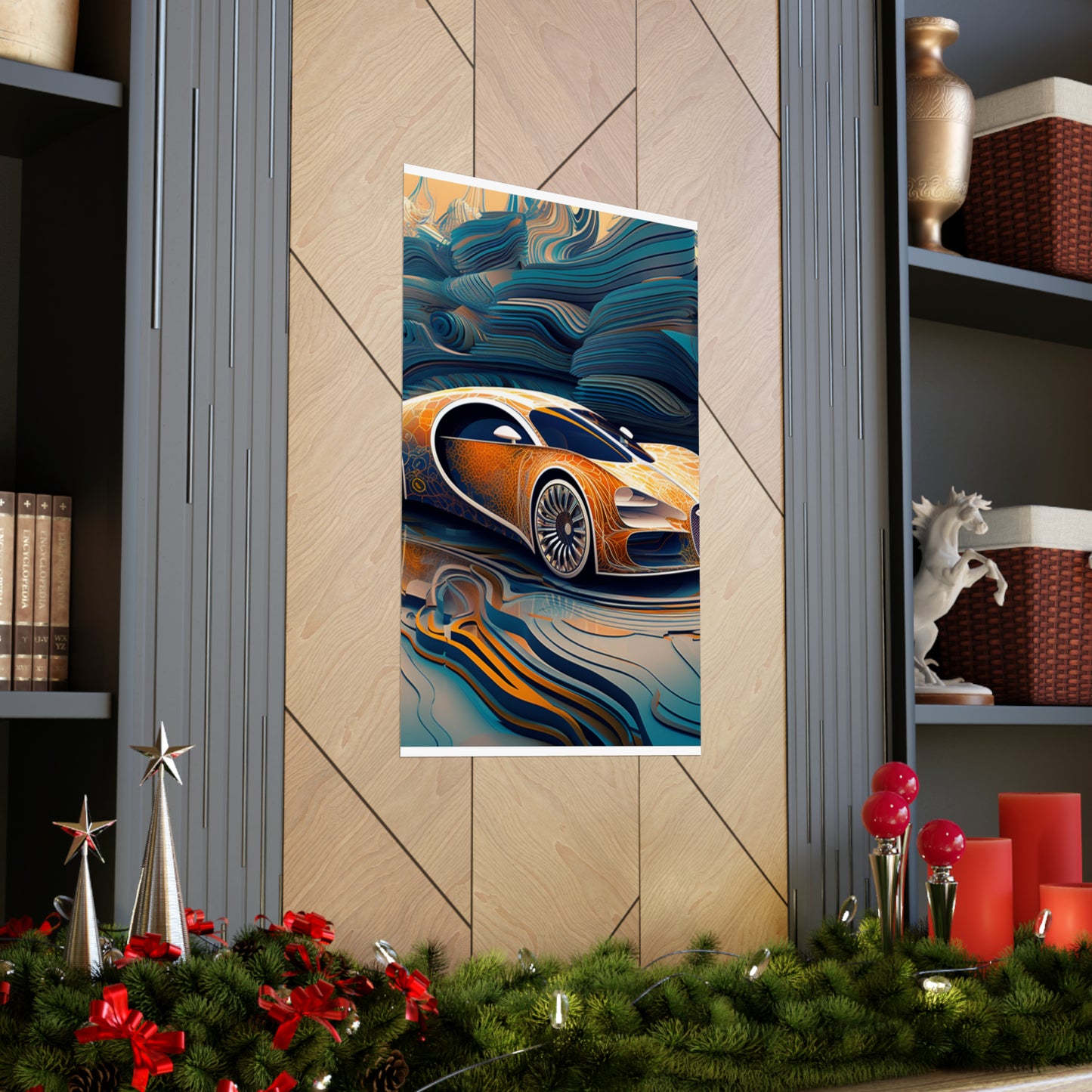 Premium Matte Vertical Posters Bugatti Abstract Flair 1