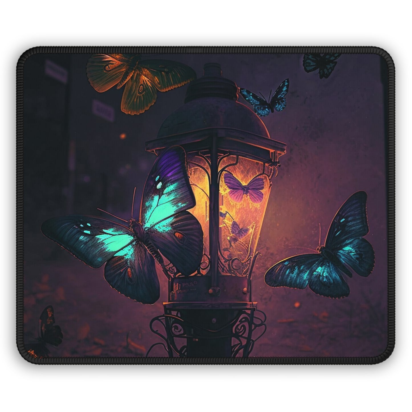 Gaming Mouse Pad  Street Light Butterfly 4