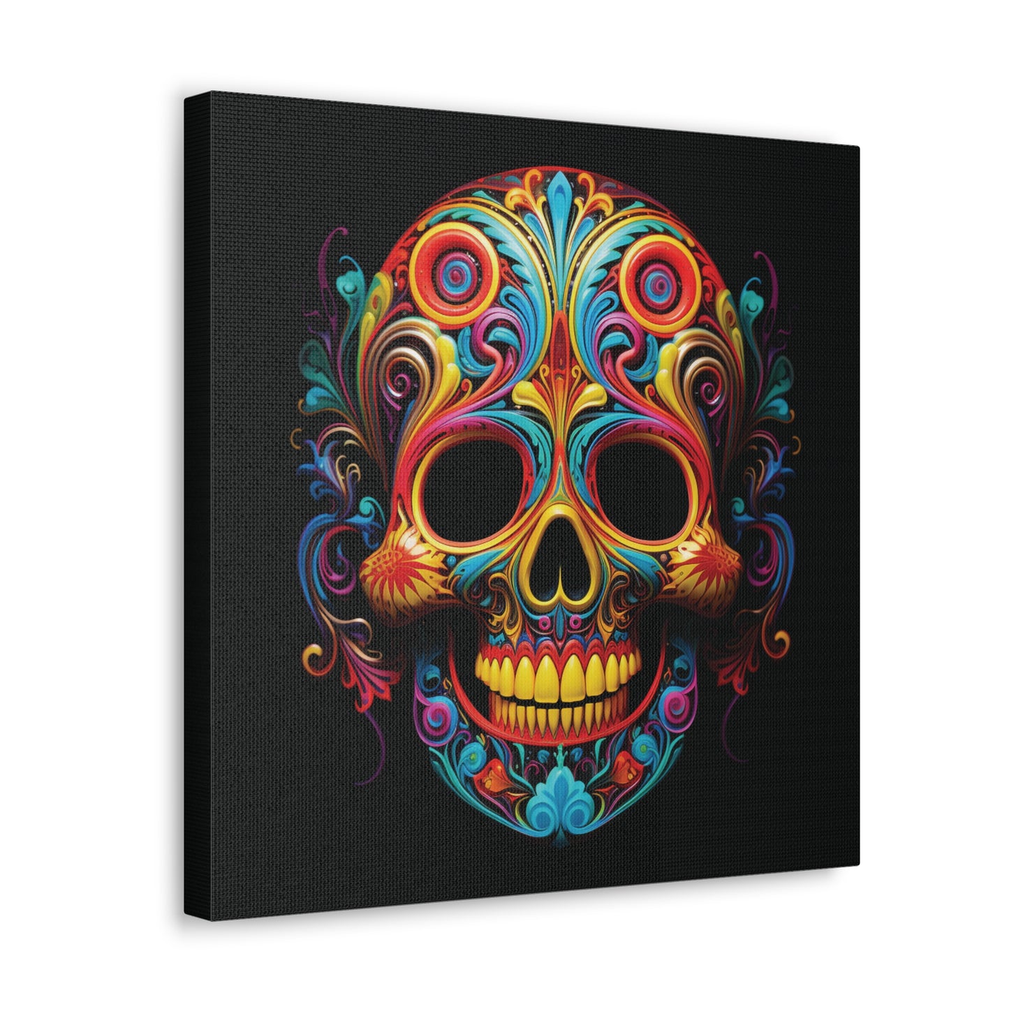 Canvas Gallery Wraps Macro Skull Color 1