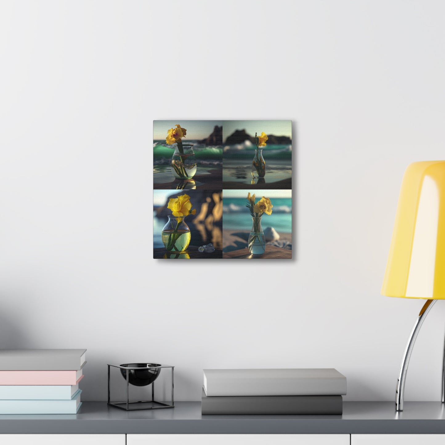 Canvas Gallery Wraps Yellow Gladiolus glass 5