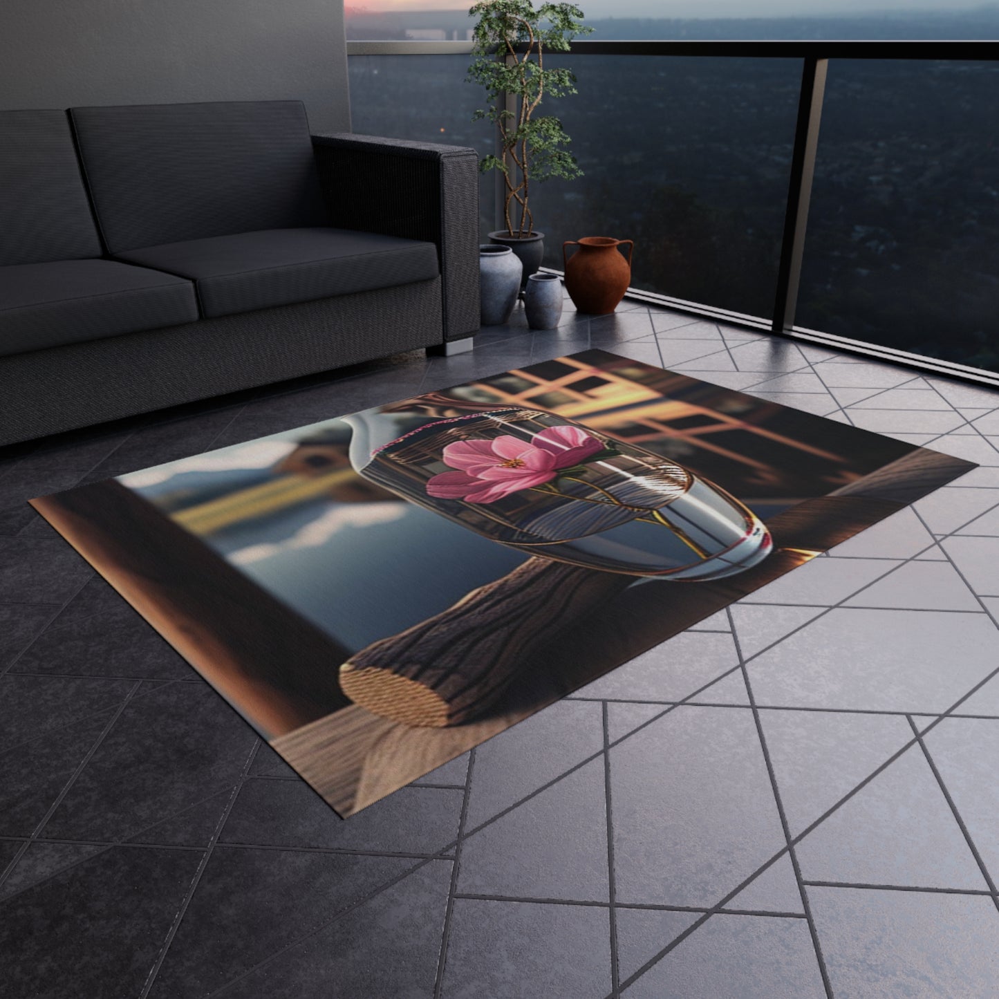 Outdoor Rug  Pink Magnolia 4