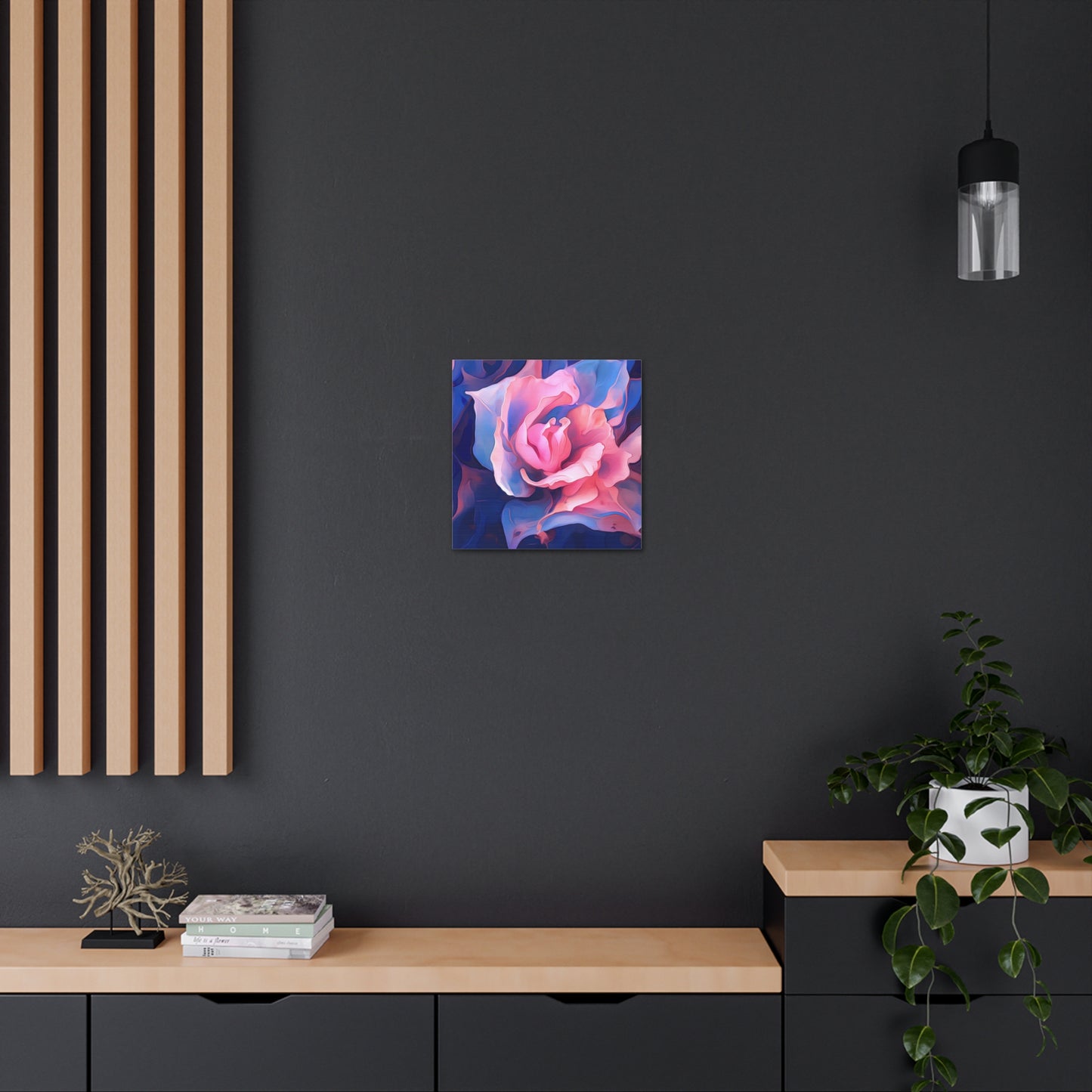 Canvas Gallery Wraps Pink & Blue Tulip Rose 1