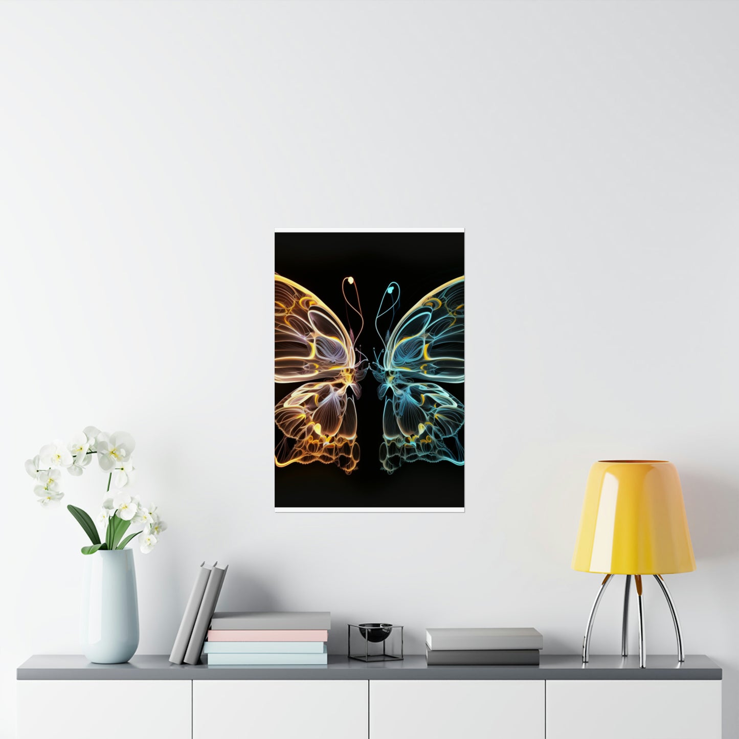 Premium Matte Vertical Posters Neon Glo Butterfly 3