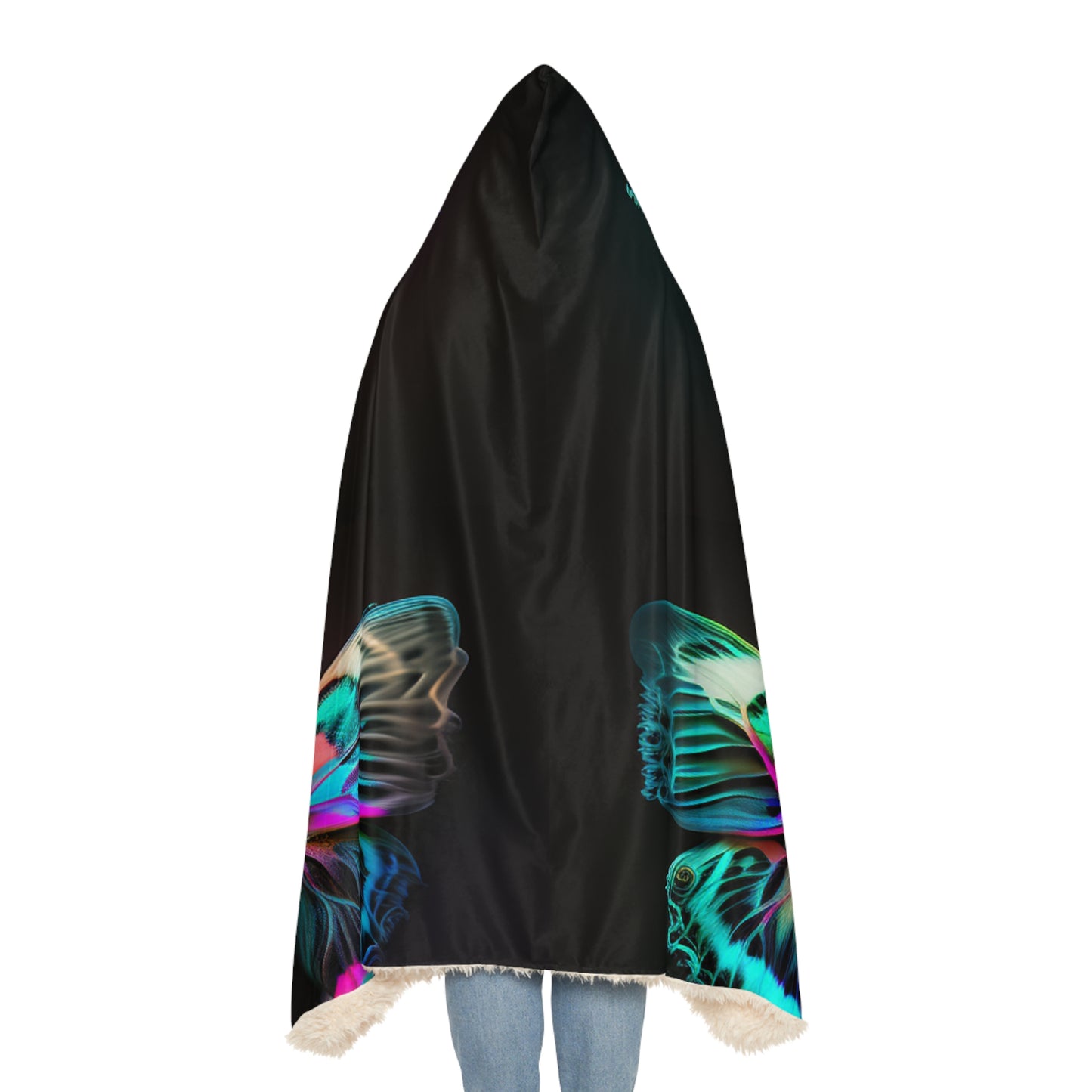 Snuggle Hooded Blanket Neon Butterfly Fusion 5