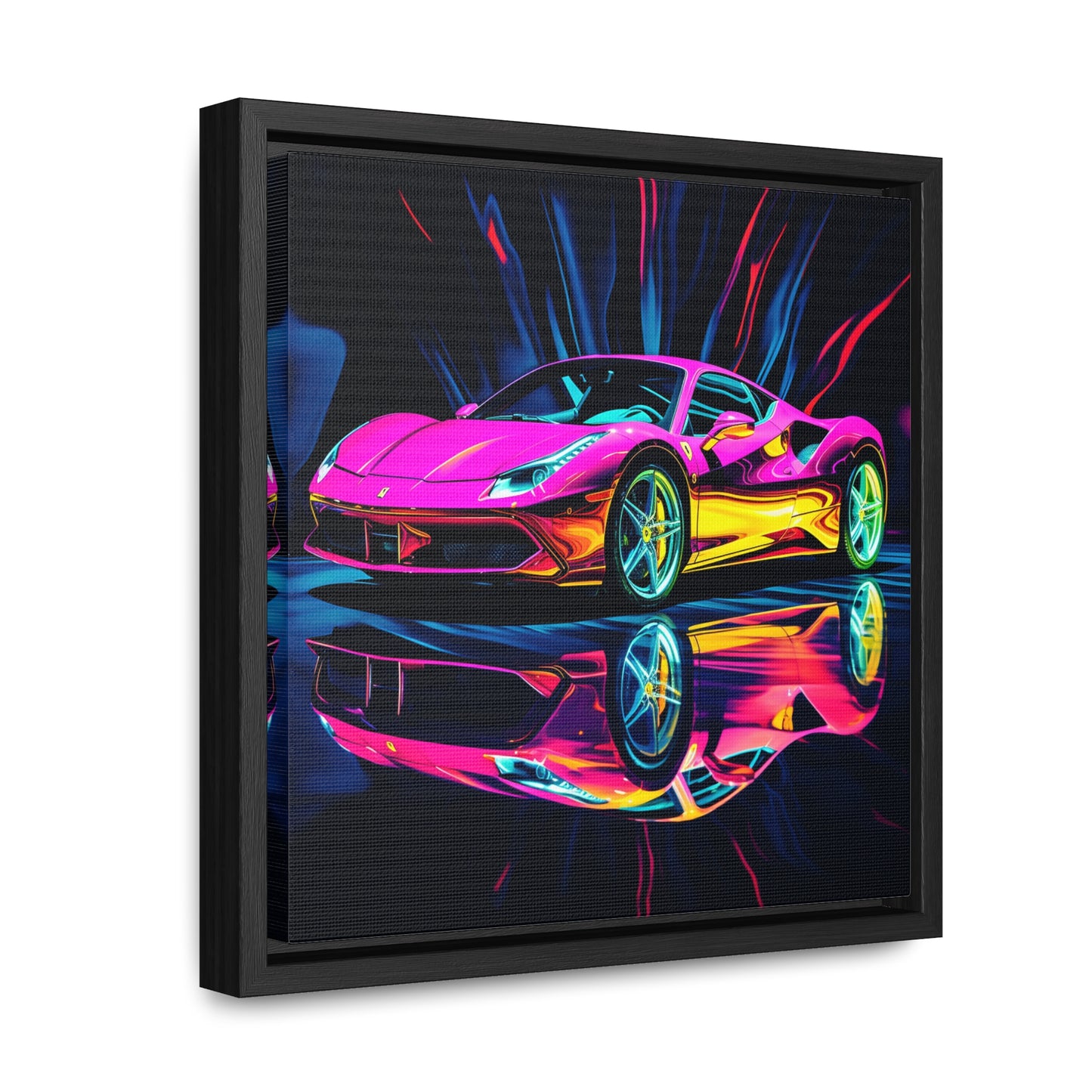 Gallery Canvas Wraps, Square Frame Pink Macro Ferrari 3