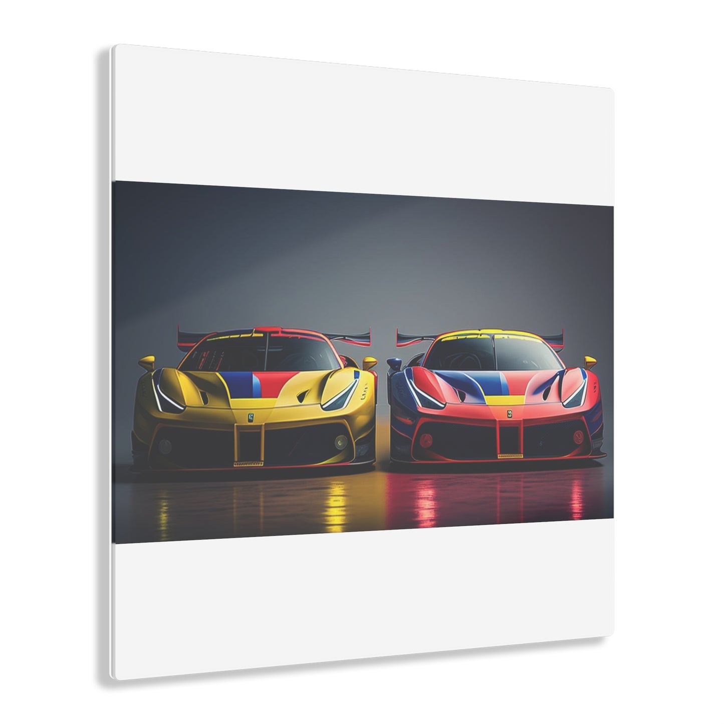 Acrylic Prints Ferrari Red Blue 1