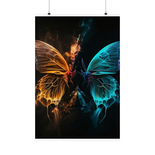 Premium Matte Vertical Posters Neon Glo Butterfly 4