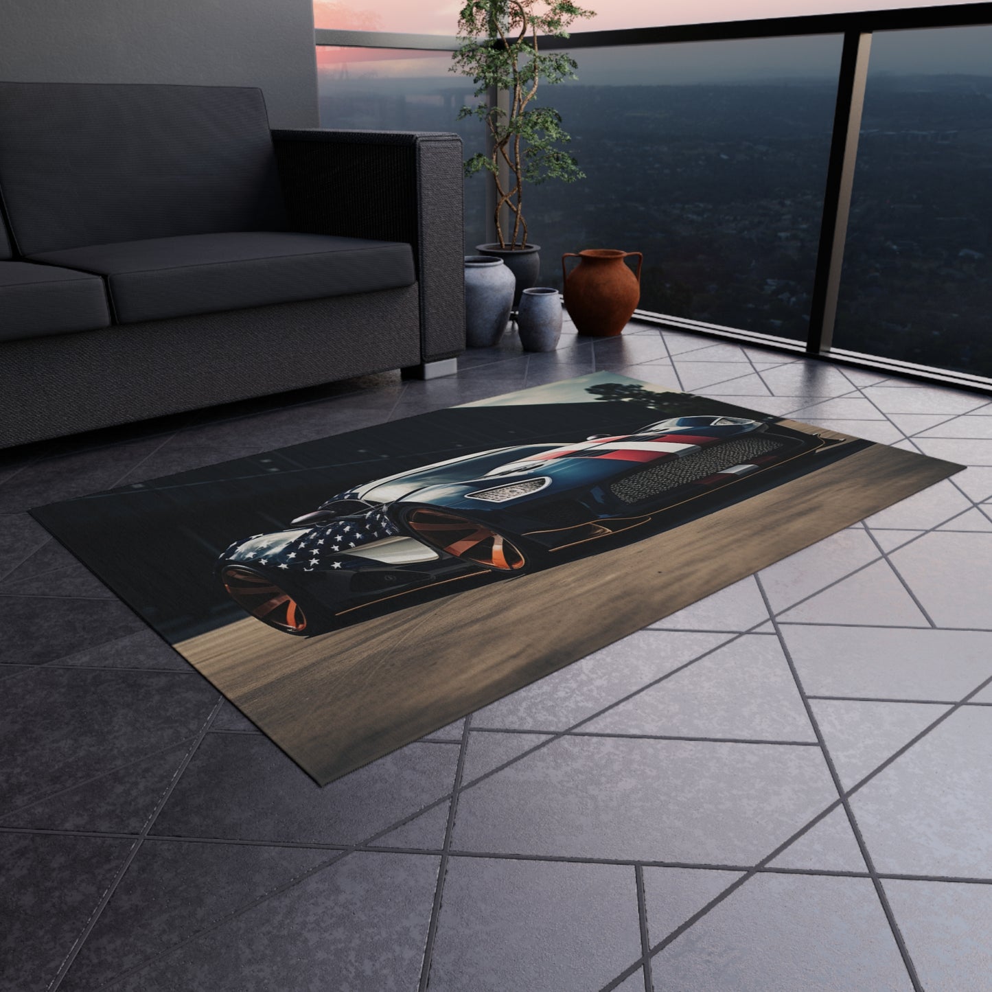 Outdoor Rug  Bugatti Flag American 2