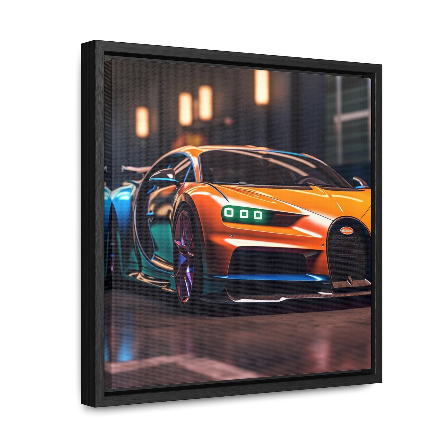 Gallery Canvas Wraps, Square Frame Hyper Bugatti Neon Chiron 1