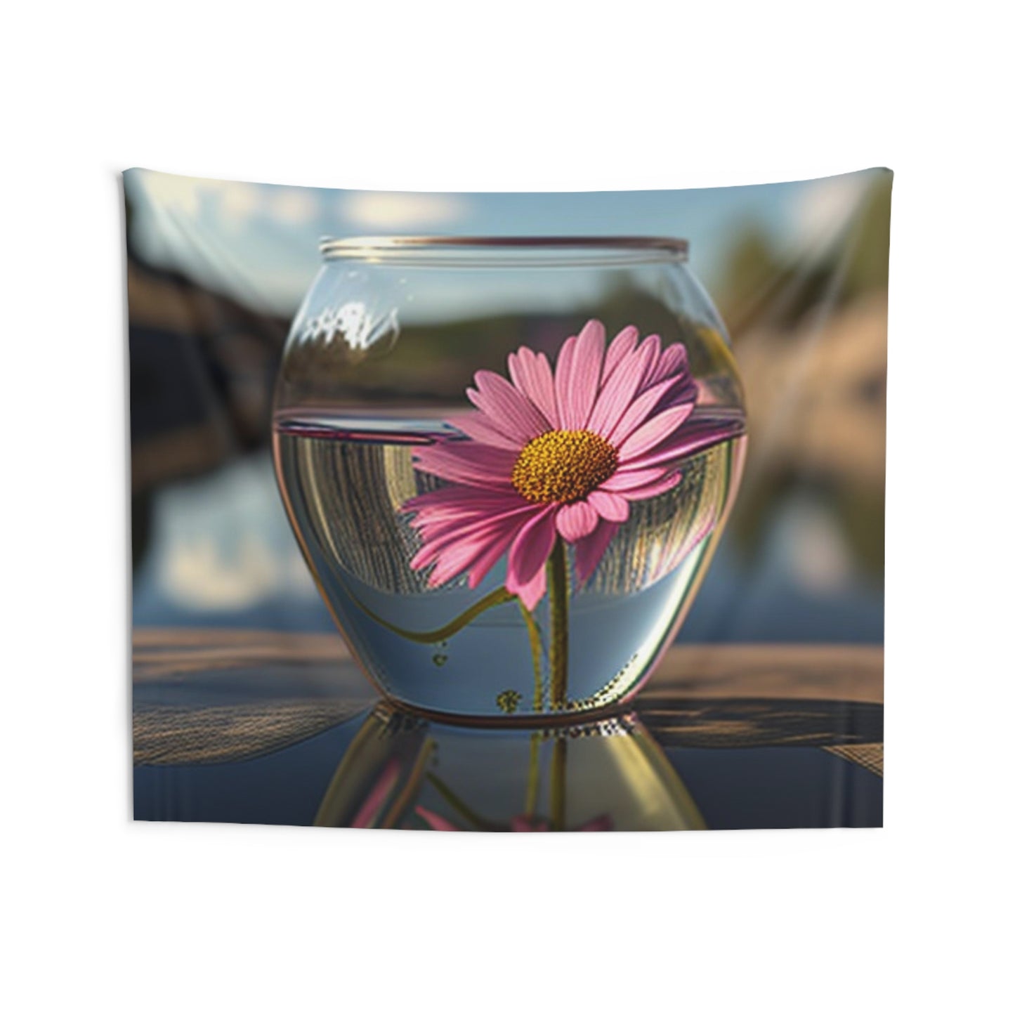 Indoor Wall Tapestries Pink Daisy 3