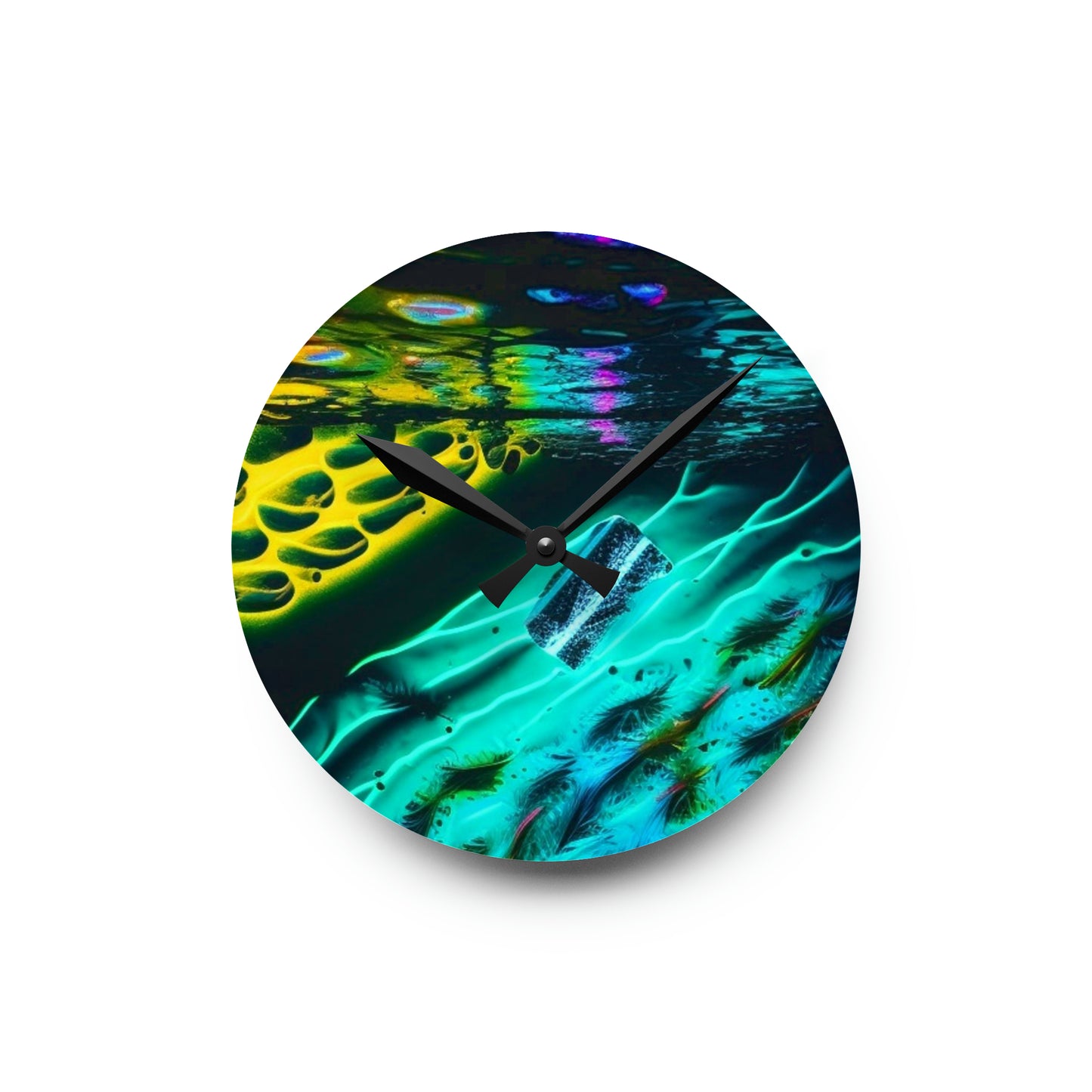 Acrylic Wall Clock Florescent Glow 2