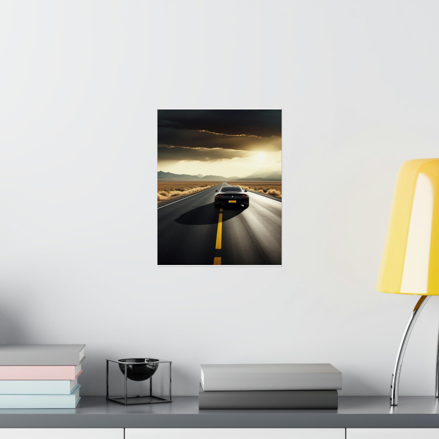 Premium Matte Vertical Posters Ferrari Road 1