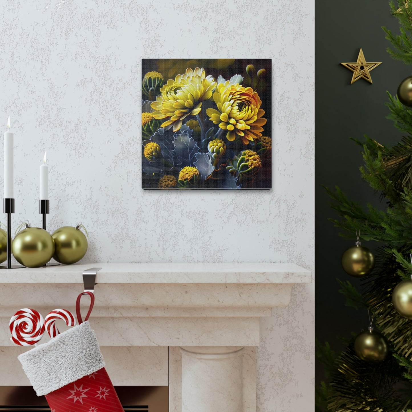 Canvas Gallery Wraps Yellow Hermosas Flores Amarillas 1
