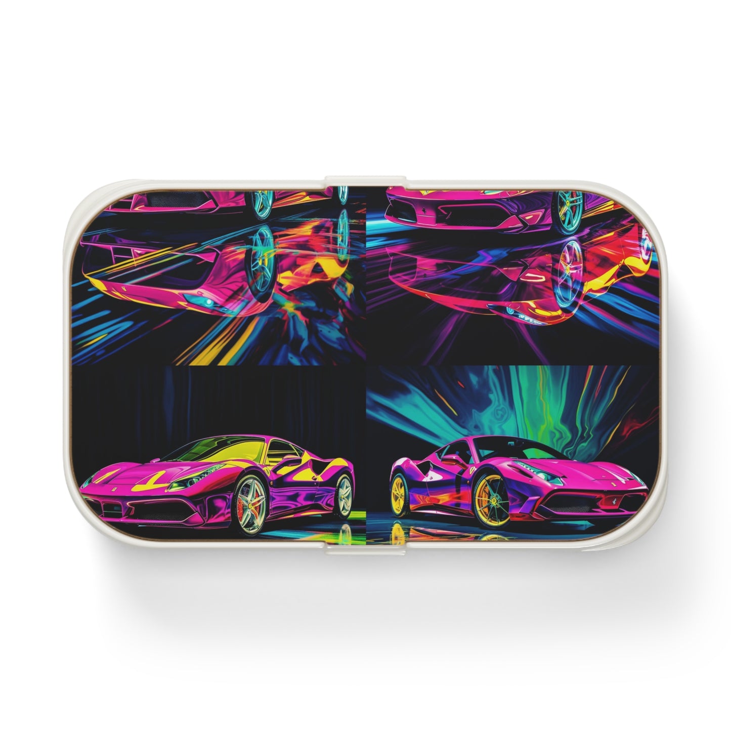 Bento Lunch Box Pink Ferrari Macro 5