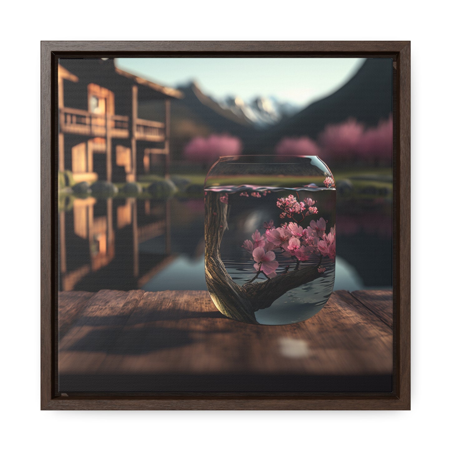 Gallery Canvas Wraps, Square Frame Cherry Blossom 3
