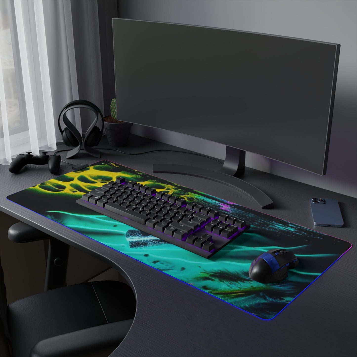 LED Gaming Mouse Pad Florescent Glow 2