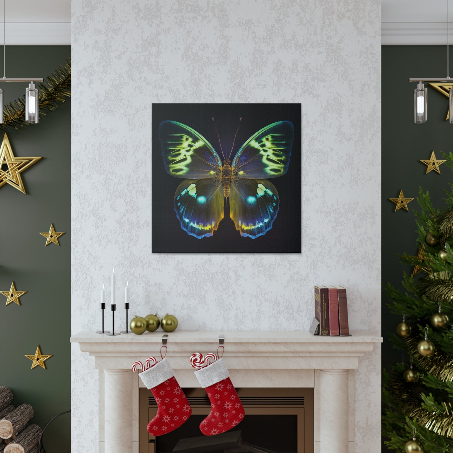 Canvas Gallery Wraps Neon Hue Butterfly 1