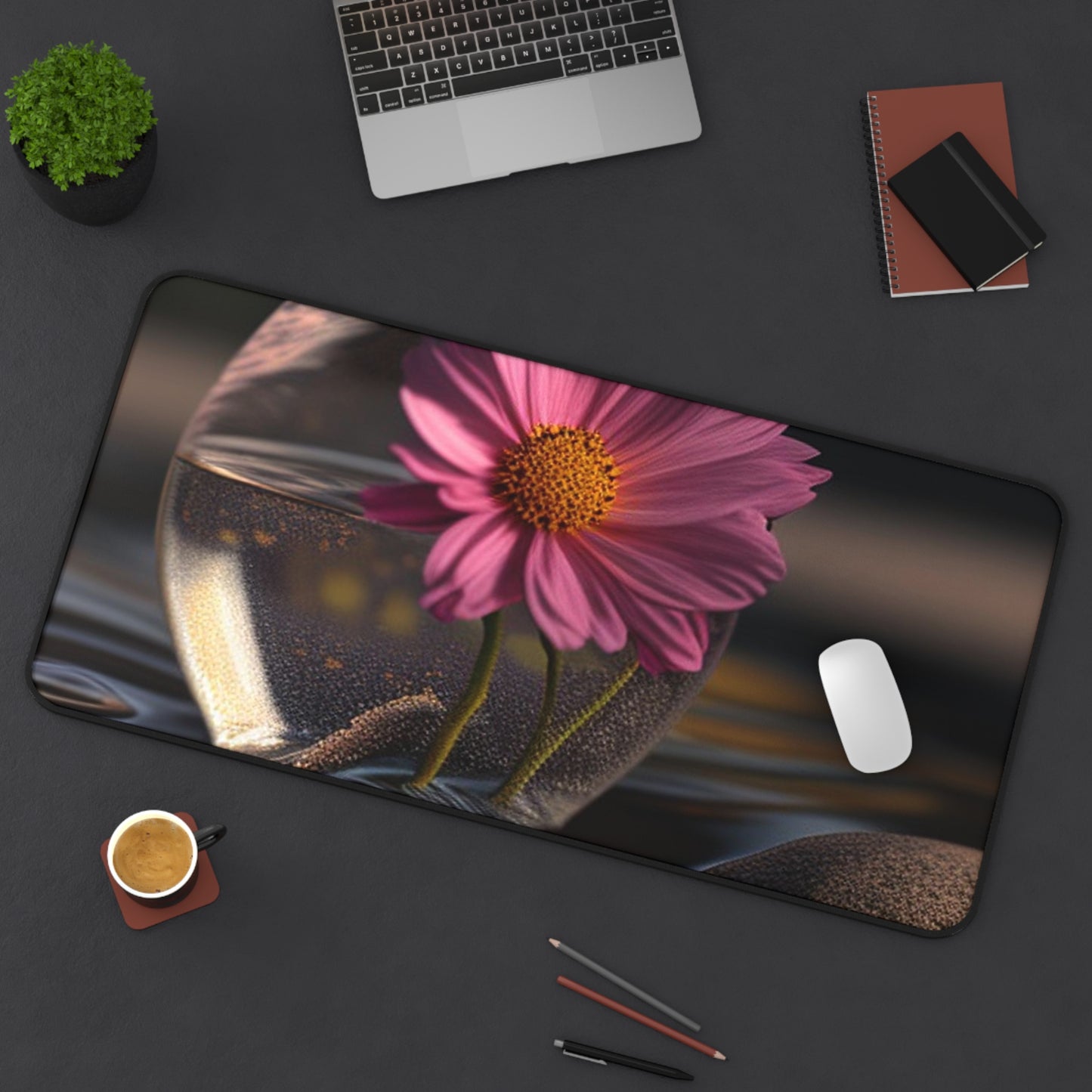 Desk Mat Pink Daisy 4