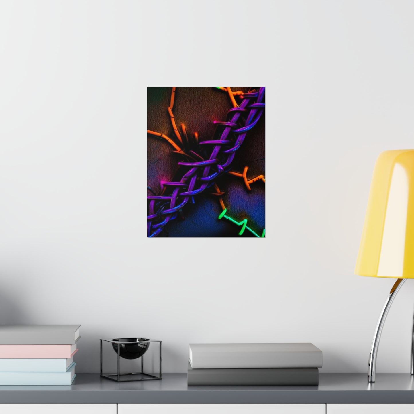 Premium Matte Vertical Posters Macro Neon Barbs 2