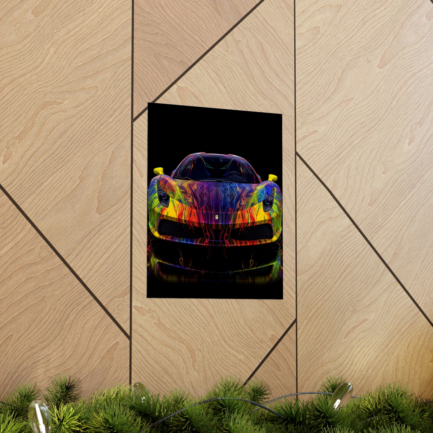 Premium Matte Vertical Posters Ferrari Color 2