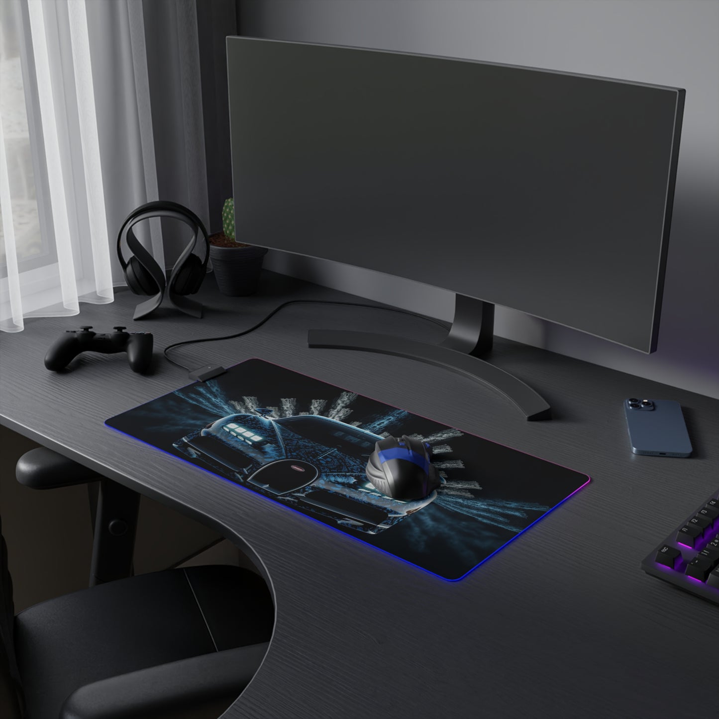 LED Gaming Mouse Pad Hyper Bugatti 2