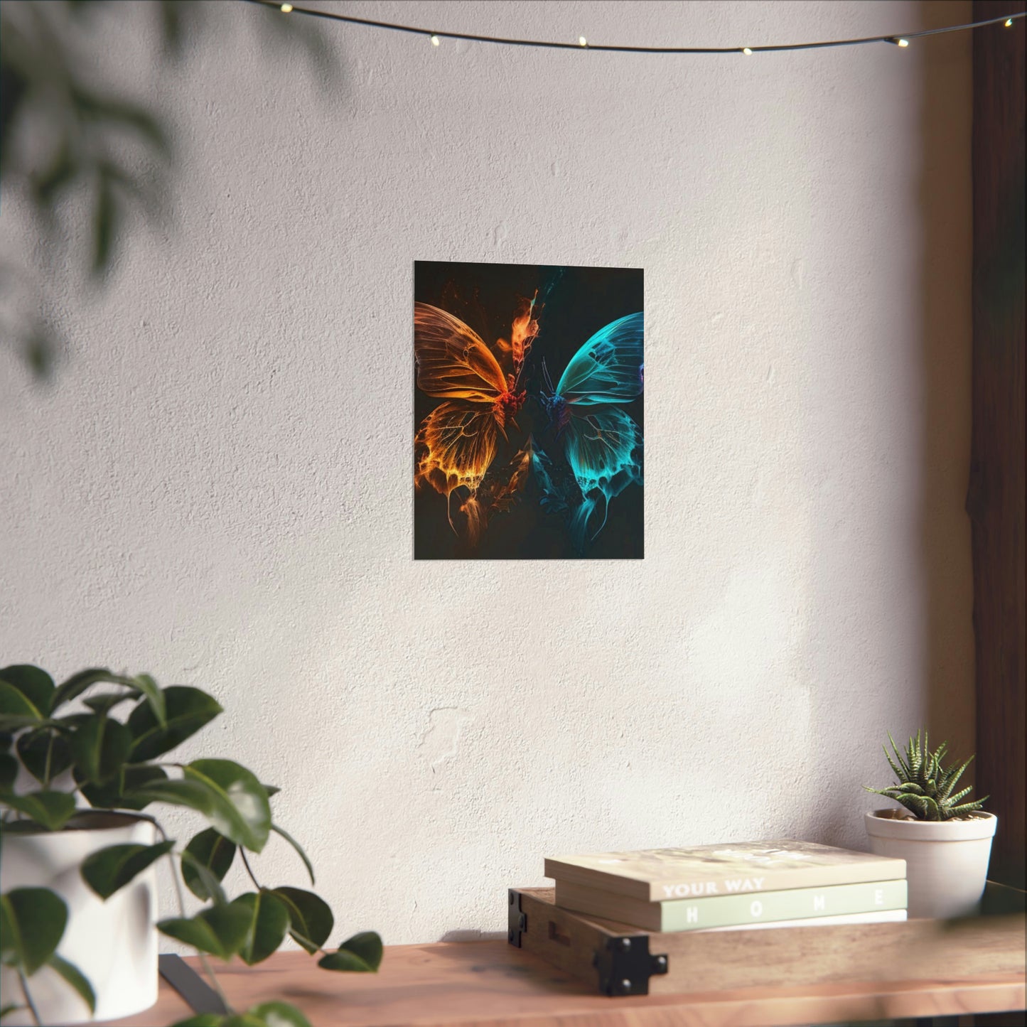 Premium Matte Vertical Posters Neon Glo Butterfly 4