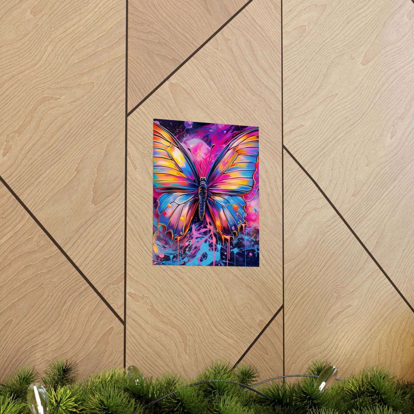 Premium Matte Vertical Posters Pink Butterfly Flair 3