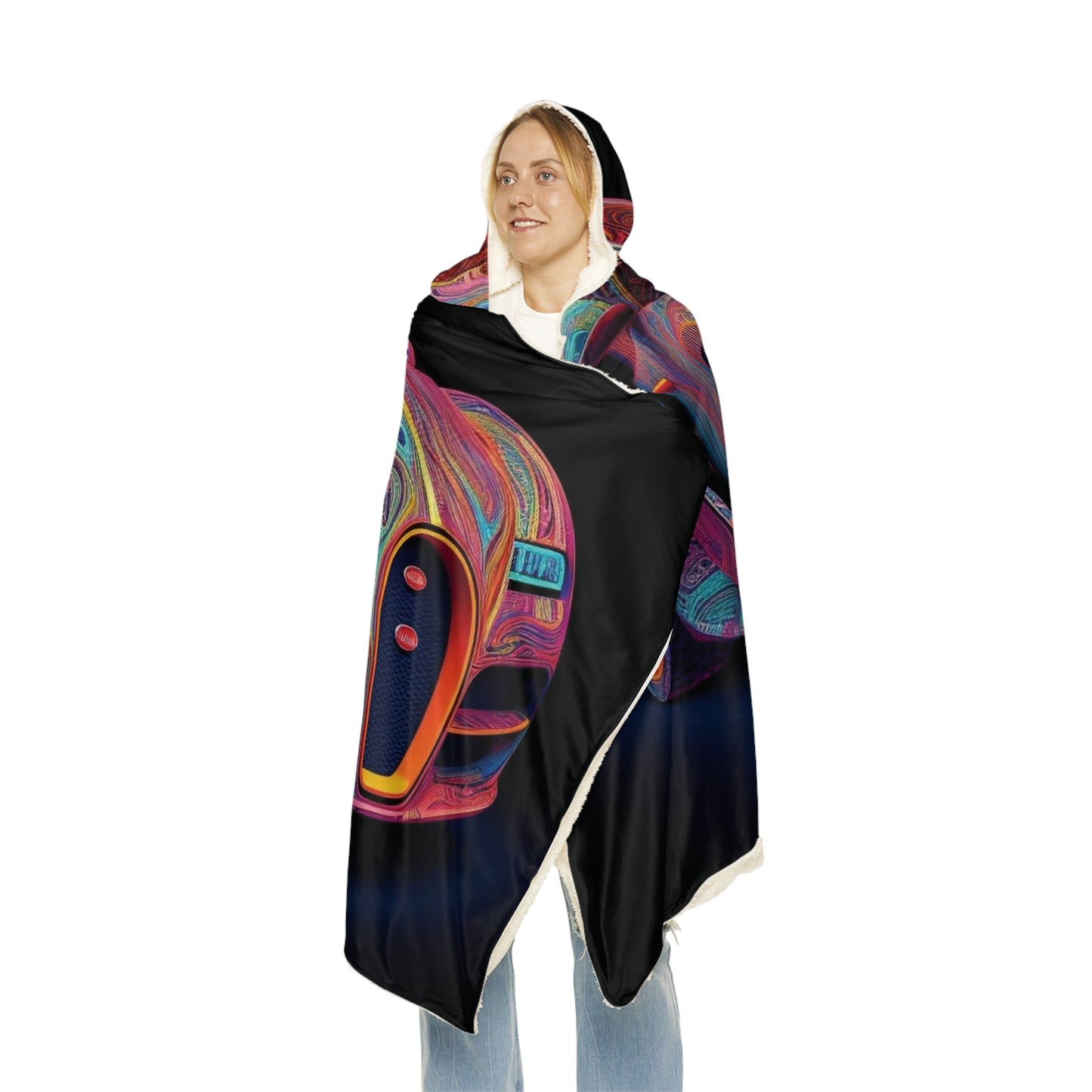 Snuggle Hooded Blanket Bugatti Abstract Concept 1