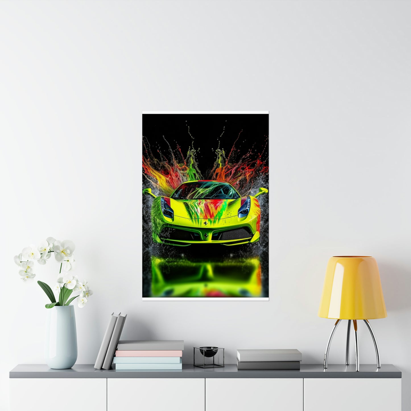 Premium Matte Vertical Posters Farrari Water 1