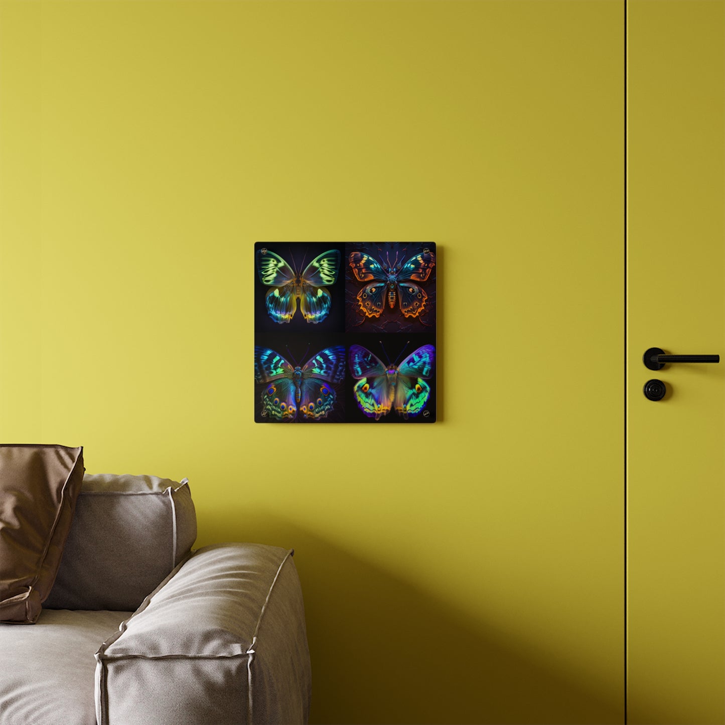 Acrylic Wall Art Panels Neon Hue Butterfly 5