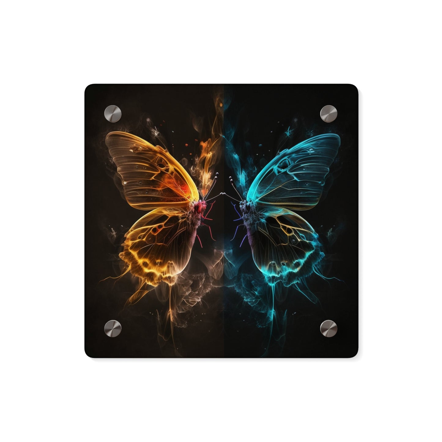 Acrylic Wall Art Panels Kiss Neon Butterfly 7