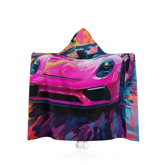 Hooded Blanket Pink Porsche water fusion 2