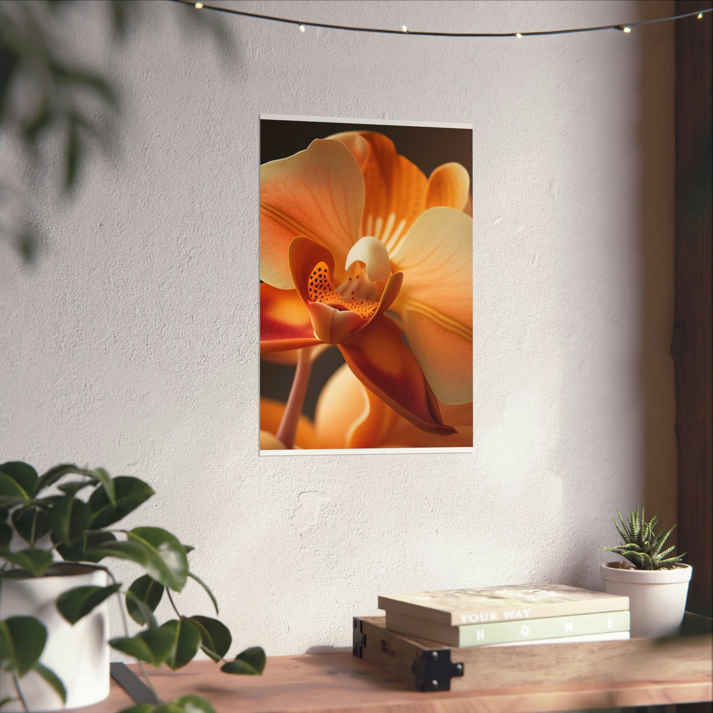 Premium Matte Vertical Posters Orange Orchid 3