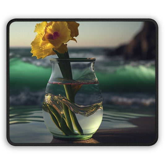 Gaming Mouse Pad  Yellow Gladiolus glass 1